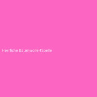 Herrliche Baumwolle-Tabelle